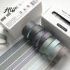 Scrapbooking Decorative Tape 8 Rolls Washi Set, Stickers, Aesthetic Solid Color Tapes Neat Storage Set for Supplies, Journaling Junk Journal, Wrapping