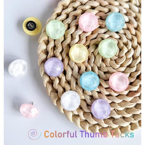 24Pcs Decorative Push P,Thumb Tacks,Bulletin Board Tacks,Cork Board Tacks,Thumb Tack Decorative for CorkBoard, Office Organization or Home,Classroom