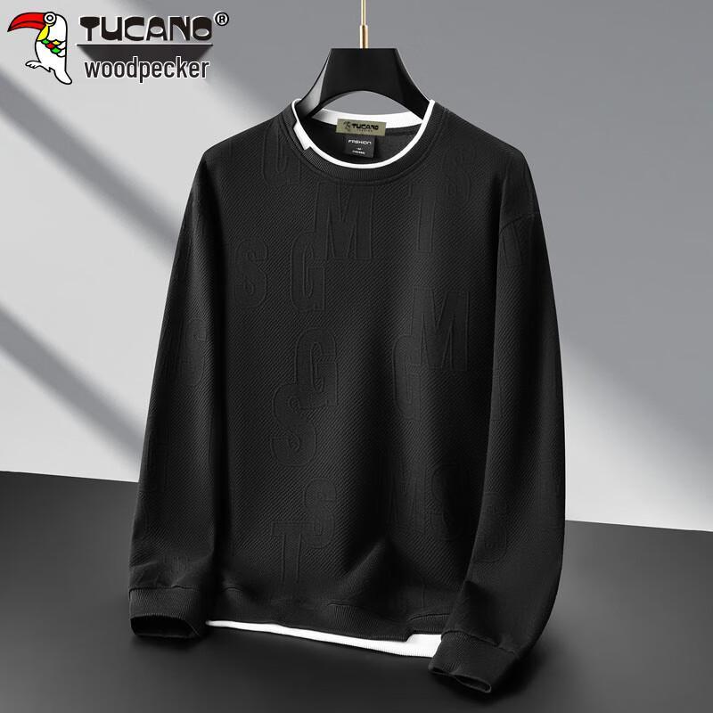 Tucano Men's Faux Two-Piece Round Neck Sweatshirt