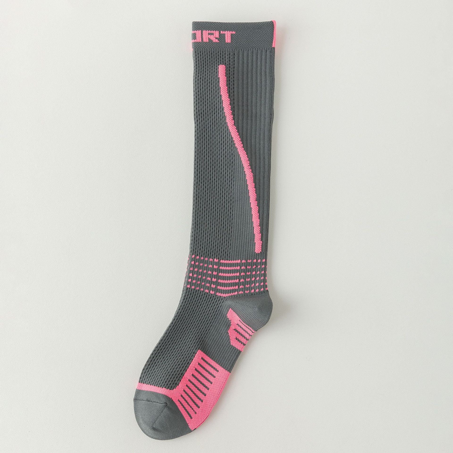 New Summer Sports Calf Socks Women S Pressure Socks Sports Fitness Running ******** Rope Football Stockings Pressure Socks One size fits all серый
