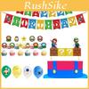 Super Mario Kids Birthday Party Decor Suit Features Colorful Balloons And Cheerful Banner For Celebration