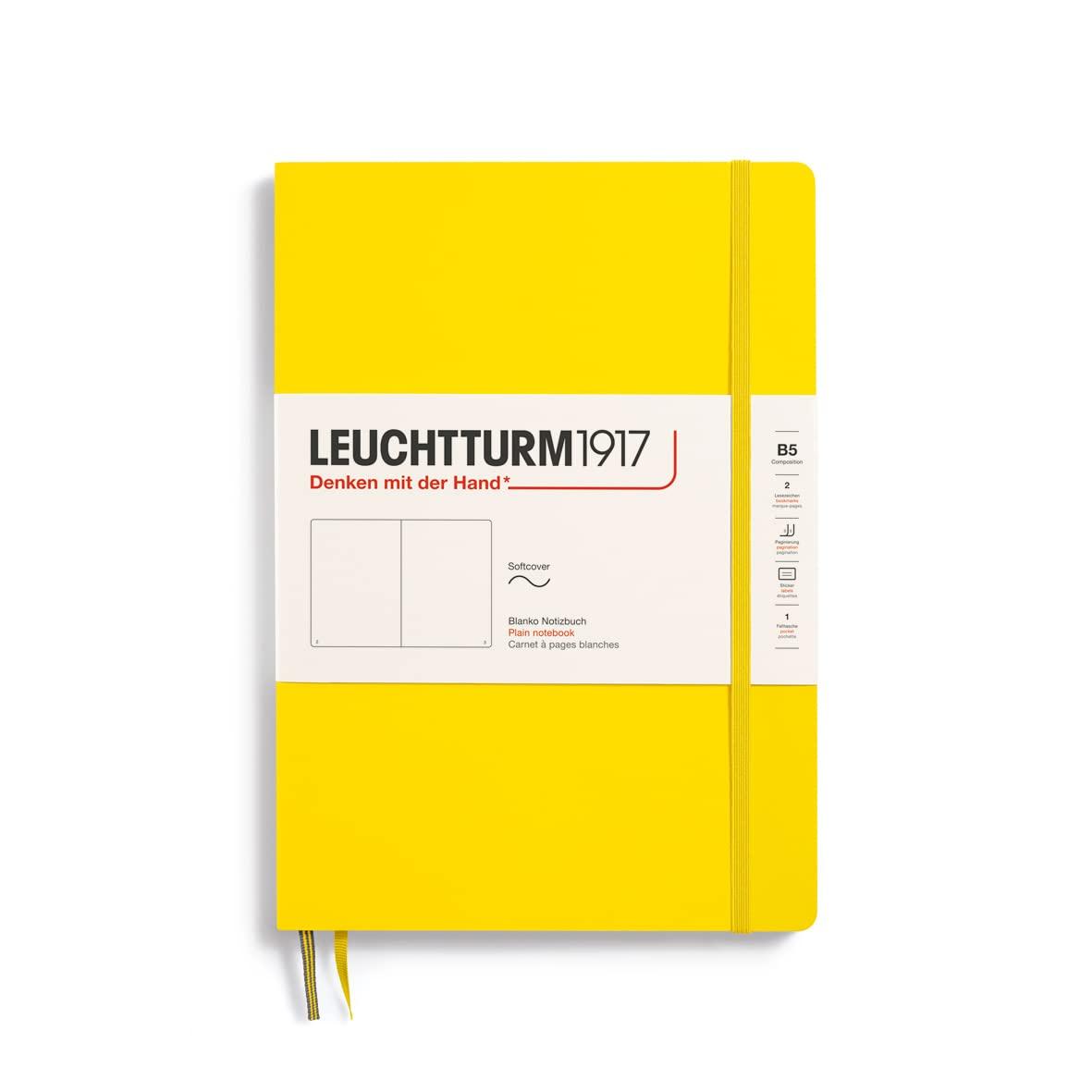 

LEUCHTTURM1917 Notebook B5 Plain Softcover Lemon 355287