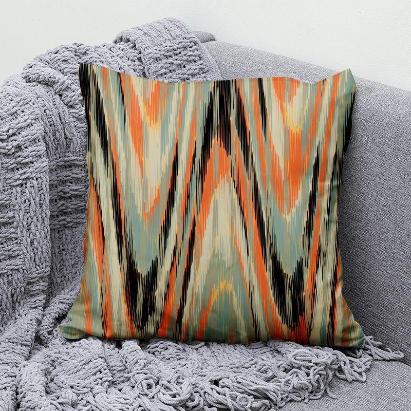 Niche Earth Color Simple Pillow B&B Sofa Back Cushion High-end Pillow Cover Double-sided Printing