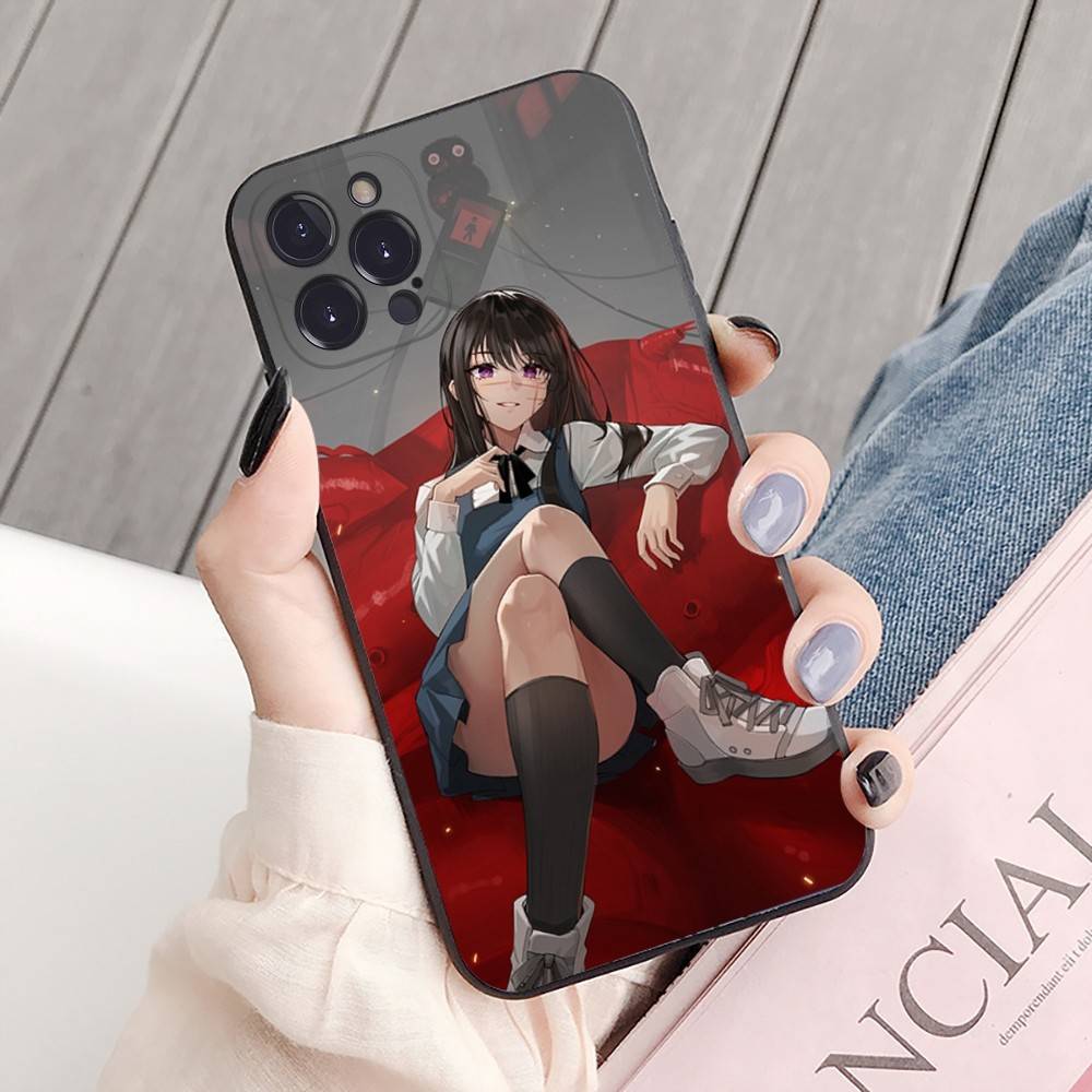 Amine Girl Mitaka Asa Chainsaw Man Phone Case For IPhone 16 15 8 7 6 6S Plus X SE XR XS 14 11 12 13 Mini Pro Max Mobile Case
