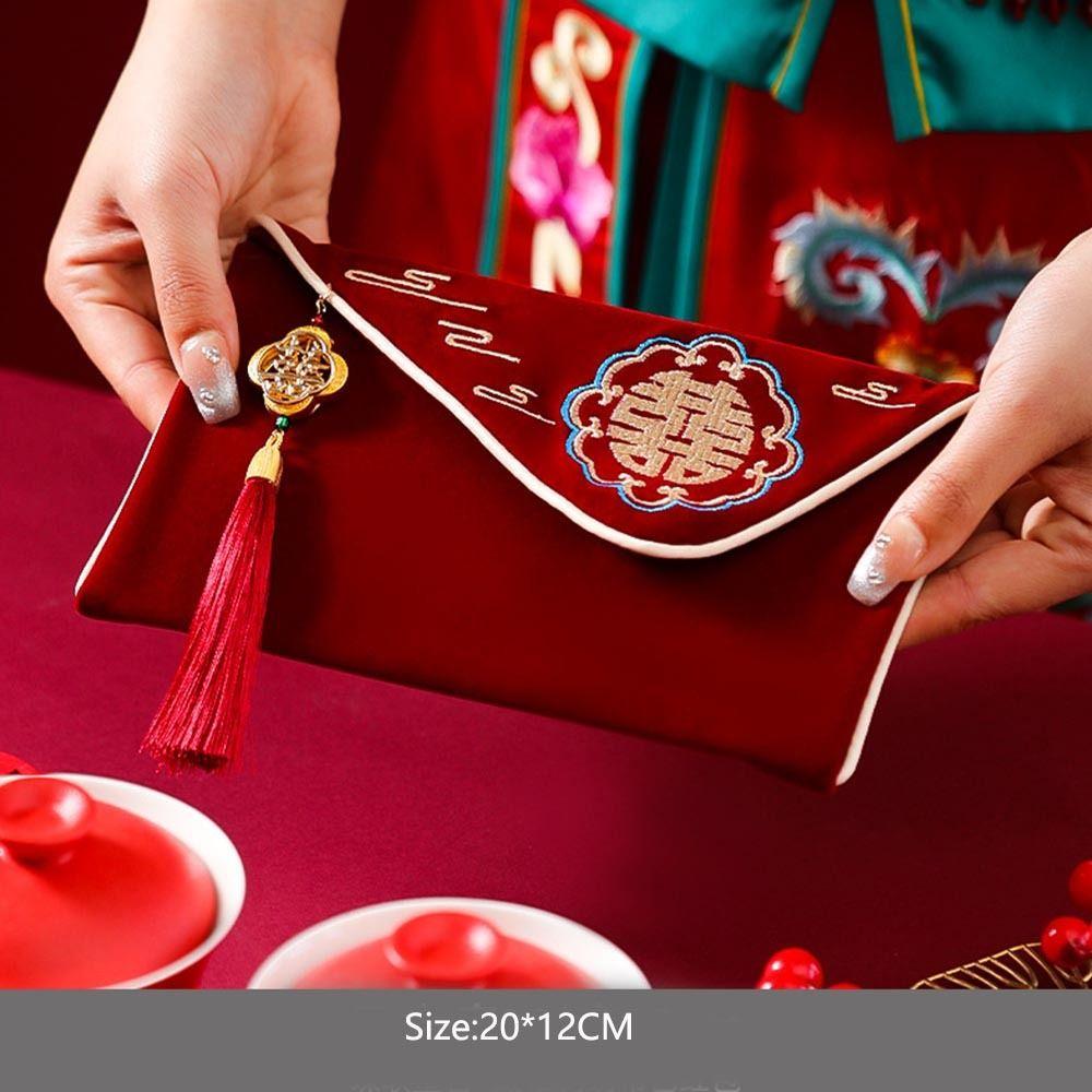 Best Wishes Wedding Red Envelope Multiple Patterns Red Money Packet HongBao Spring Festival