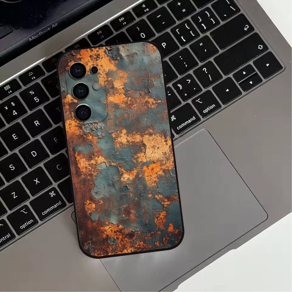 Custodia per Telefono R-Retro I-Industrial S-Style R-RustyS Per Samsung S25,S24,S21,S22,S23,S30,Ultra,S20,Plus,Fe,Copertura Nera in Silicone Morbido