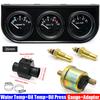 3IN1 Wassertemperaturanzeige+Öltemperaturanzeige+Öldruckanzeige mit Kühlerschlauchadapter 26MM-40MM Auto Dreifach-Anzeigen-Kit 12V