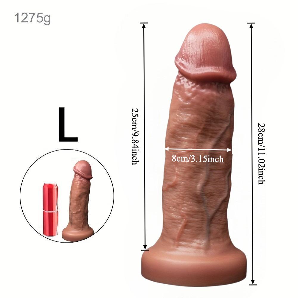XXL 33CM Pene Realista Super Grueso y Largo | Enorme Dildo de Silicona Líquida con Fuerte Ventosa | Masturbador Suave de Doble Capa para Mujeres