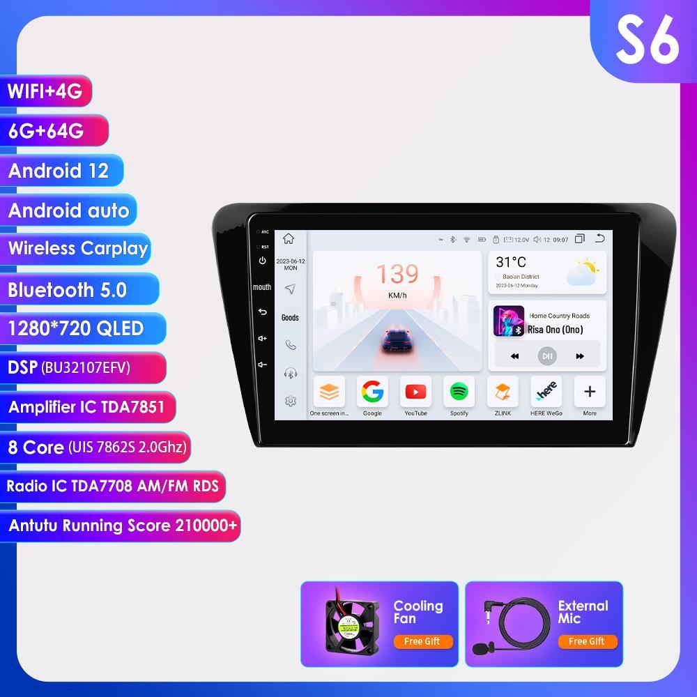 Android Navigation & Reverse Camera System for Volkswagen Skoda Octavia 2013-2018