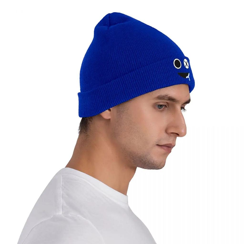 Rainbows Friend Blue Face Hat Autumn Winter Beanies Warm Cartoon Game Cap Men Women Acrylic Knitted Caps