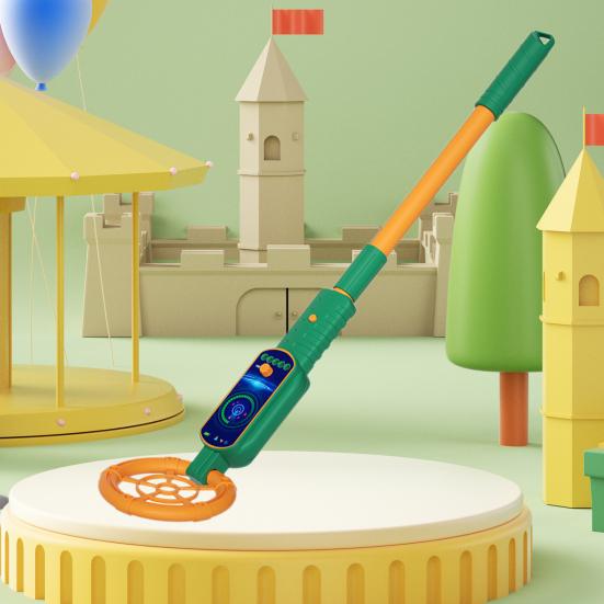 Kids Metal Detector with Light Sound Retractable Handle Handheld Metal Finder Tool Toddlers Outdoor Activity Beach STEM Toy Boys Girls Gift