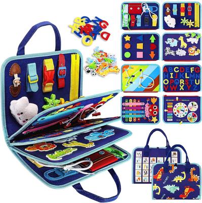 Montessori Felt Learning Busy Board for Baby Early Education and Dressing Training