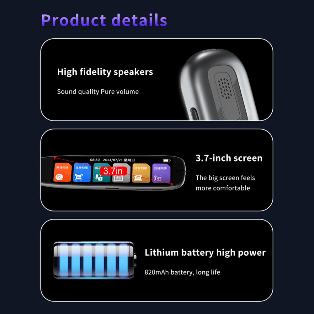 Translation Pen 142 Languages Scanning Reading Translator Intelligent Scanning Point Reading Translator Pen for Teacher Student