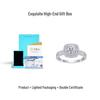 Luxury Square Micro-inlaid Silver Diamond Wedding Ring