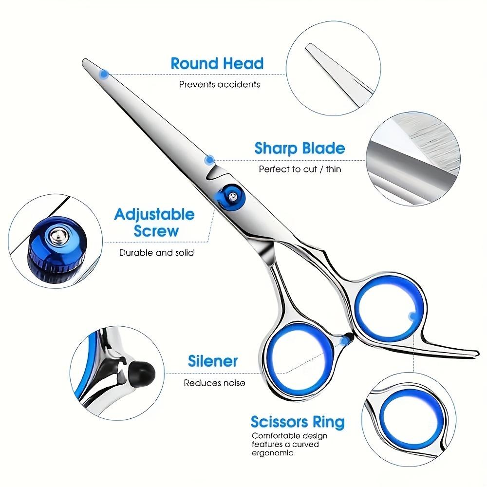Professional Stainless Steel Haircut Scissors - Texturizing & Thinning Shears for Barbers, Salons & Home Use - Ideal for All Hair Types