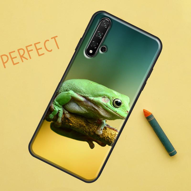 

Чехол для Huawei Nova 8i 12i 11i 12s Y73 Y72 Y61 Y91 Y90 Y70 Y60 9 10 SE P30 P40 Lite P60 Pro с изображением зеленой лягушки Huawei Nova Y61