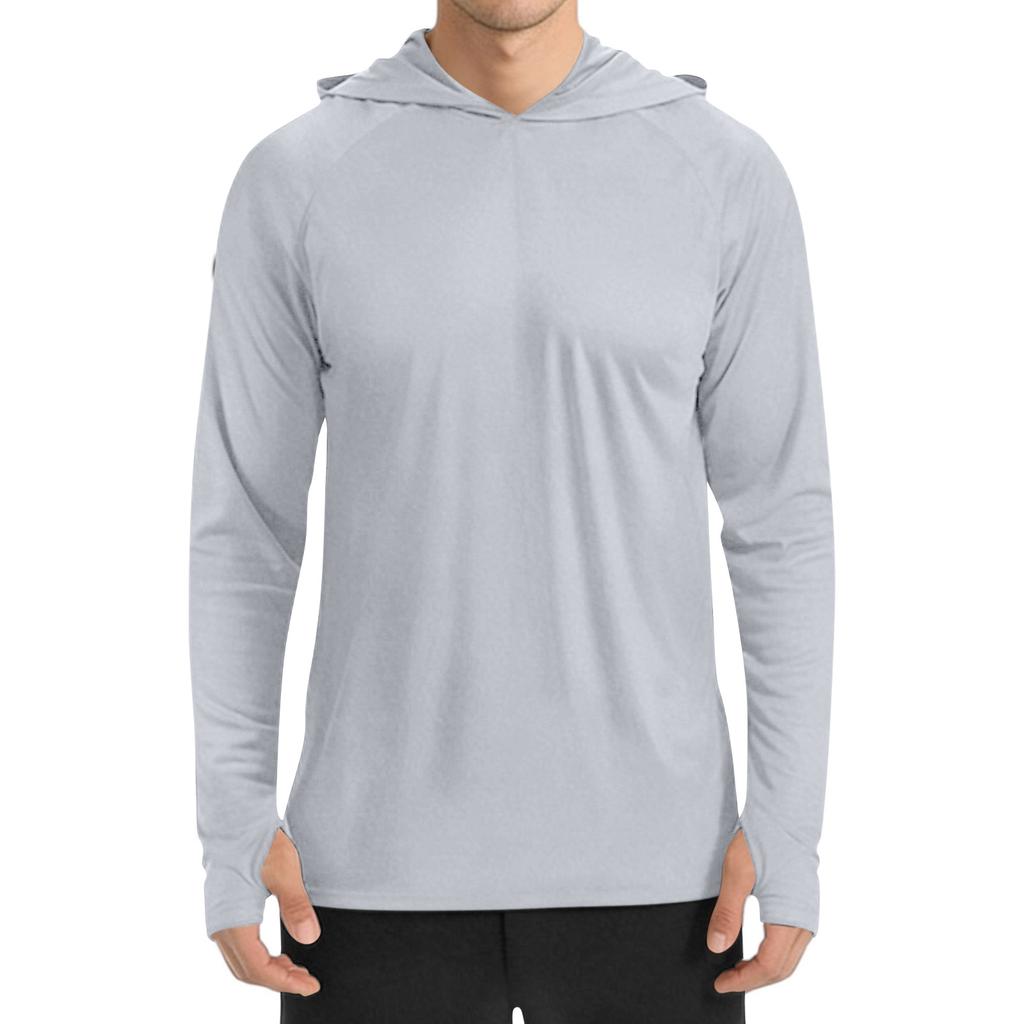 Men's Sun Shirt: Quick-Dry Long-Sleeve Hooded Sweatshirt / Quick-Dry Fishing Shirt
