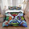 3pcs Turtles Cover Set, 1 Cover + 2 Pillowcases (No Insert), Bedding for All Seasons, Bedding,Bedroom Decor Yy250922073