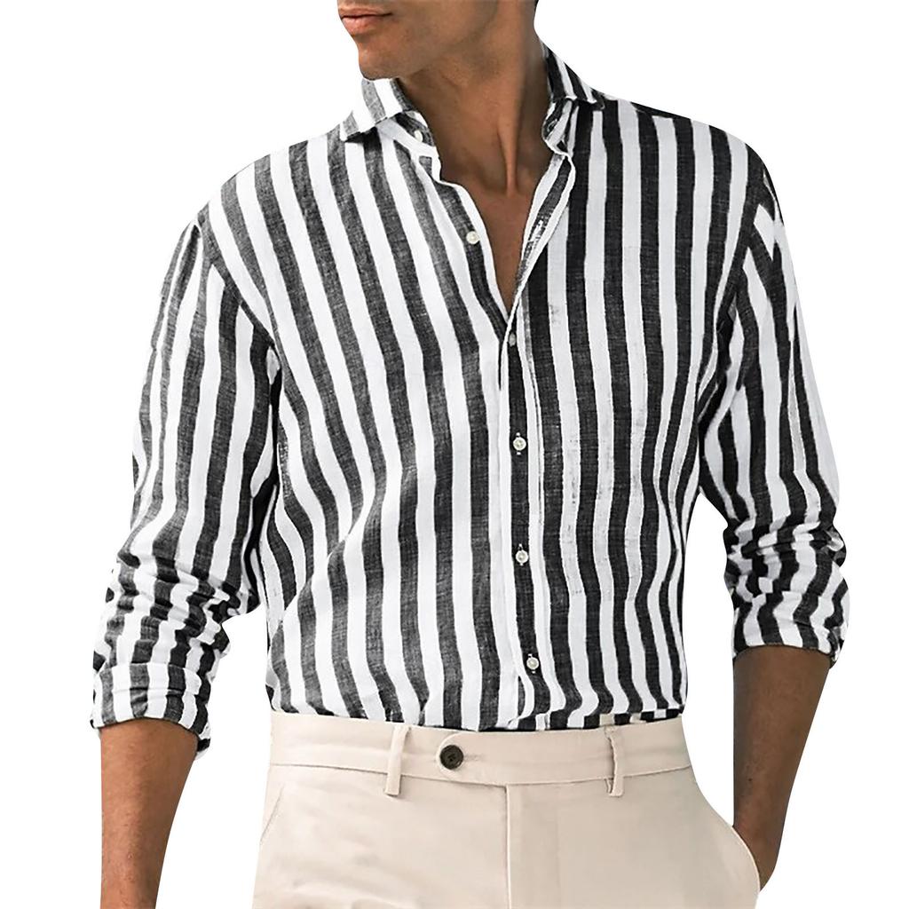 Herren Sommer Neue Lose Druck Langarm Hemd Strickjacke Strand Hemd