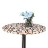 Round Table Cloth Protector Polyester Tablecloth Catering Fitted Table Cover With Elastic Edged 60-120cm Anti-Skid