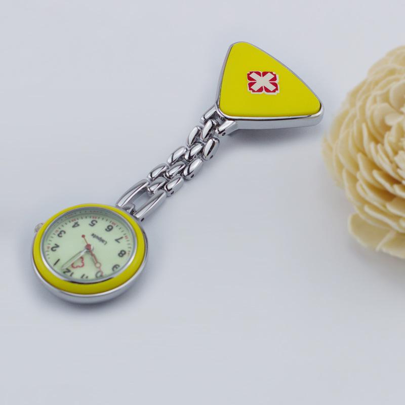 Leppte Luminous Nurse Watch: Clip-on Retro Pocket Breast Watch for Women, Cute Student Engraving