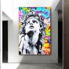 Pop Street Ölgemälde Zeus Graffiti Poster Wandkunst Home Dekoration Gemälde Wohnzimmer Moderne Ausgabe