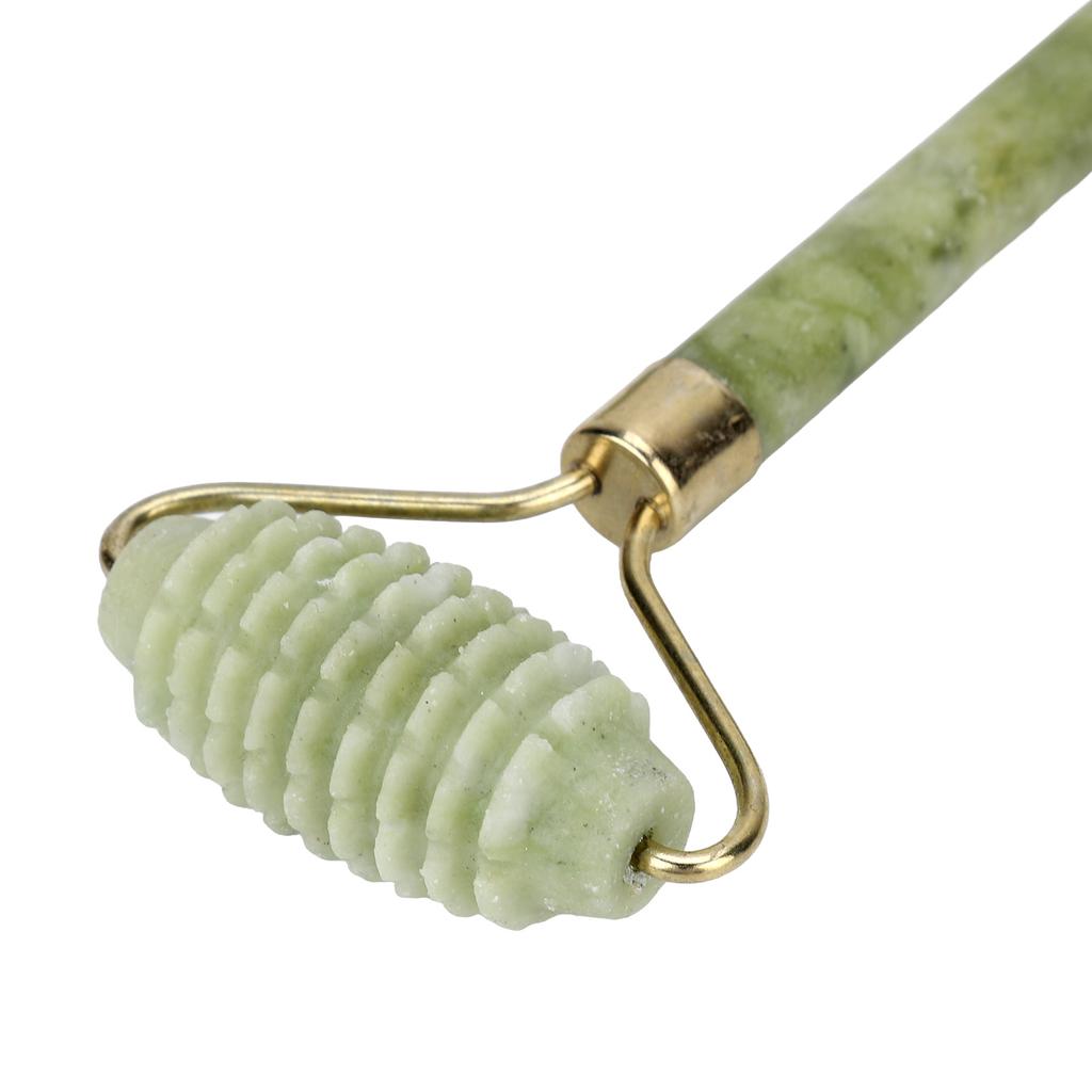 3pcs Jadestone Face Roller Portable Skin Lifting Firming Beauty Guasha Board Face Massage Roller Set