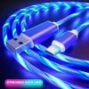 Светодиодный USB-кабель типа C для Samsung Xiaomi OPPO IPhone, быстрое зарядное устройство, кабель для передачи данных, светодиодный кабель со светодиодной подсветкой