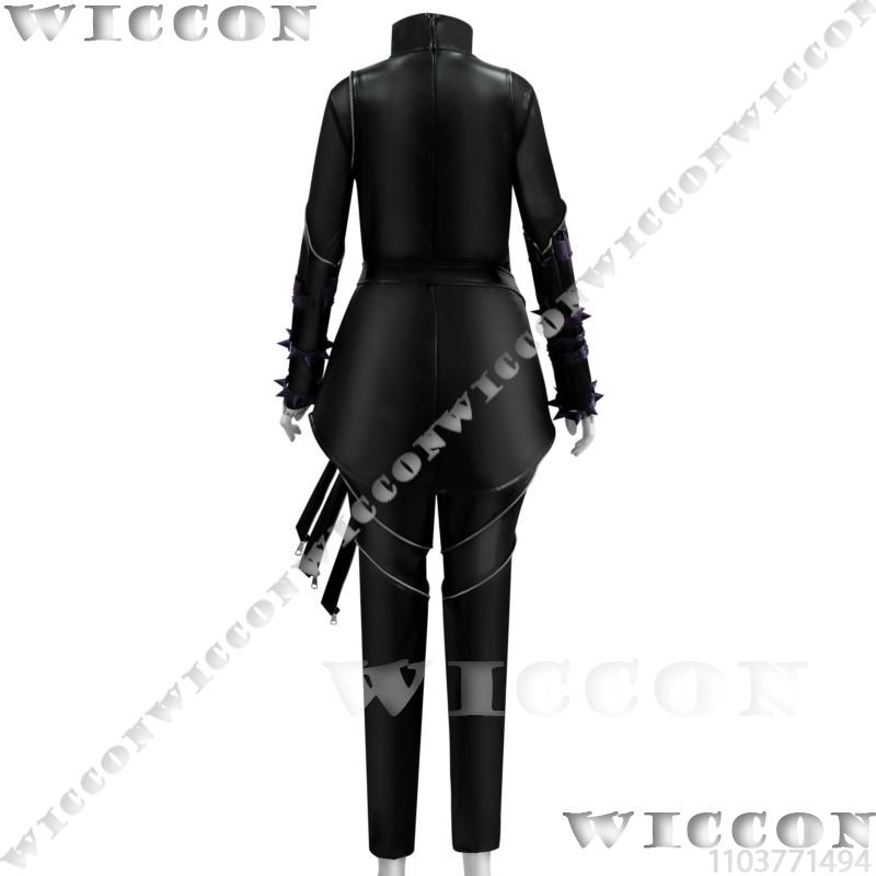 Mira Demon Hunter K-Pop Jenter Cosplay Svart Lær Kampdrakt Jente Kvinne Nattmorder Kjole Halloween Fest Karneval Antrekk