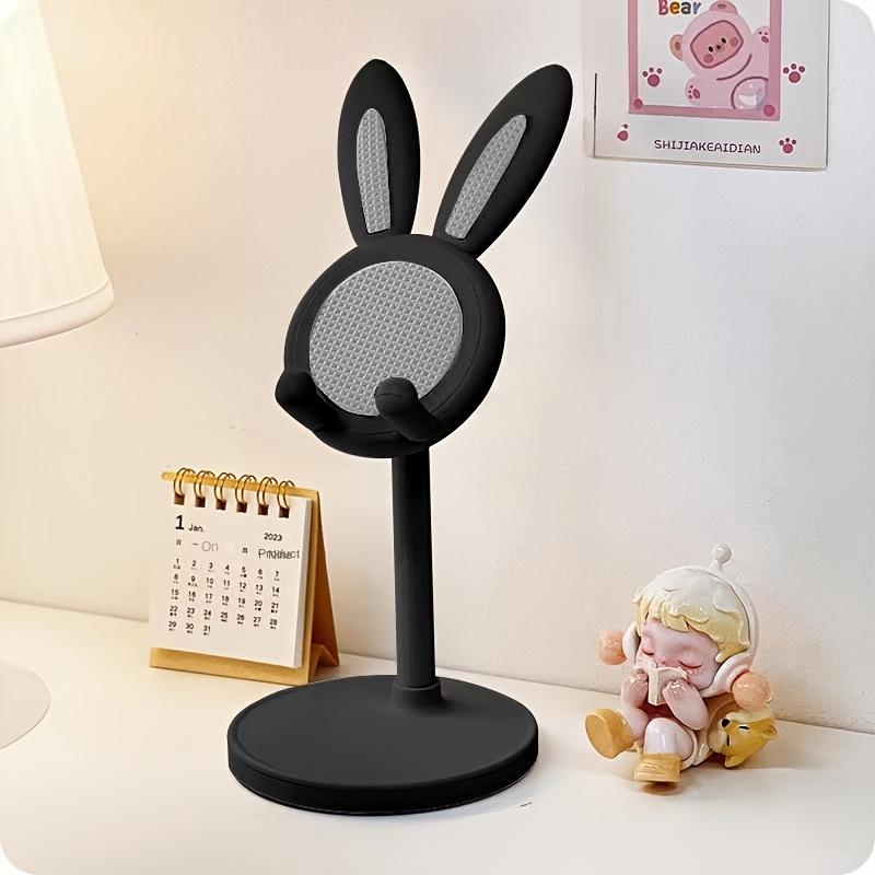 1/2pcs Adjustable Bunny Ear Phone Stand Cute Rabbit Universal Tablet Holder Desktop Retractable Organizer for Home Office Decor