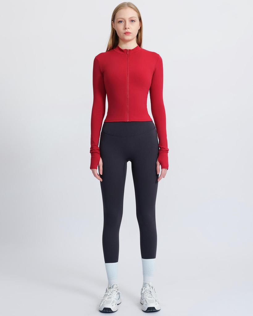 Women's Quick-Dry Yoga Jacket - Breathable, Tight Fit, Long Sleeve Fitness Top