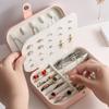 Mini Custodia da Viaggio per Gioielli in Pelle Organizer da Viaggio Piccolo Scatola per Gioielli Portatile Organizer da Viaggio Mini Contenitore Scatola Portatile per Esposizione e Conservazione