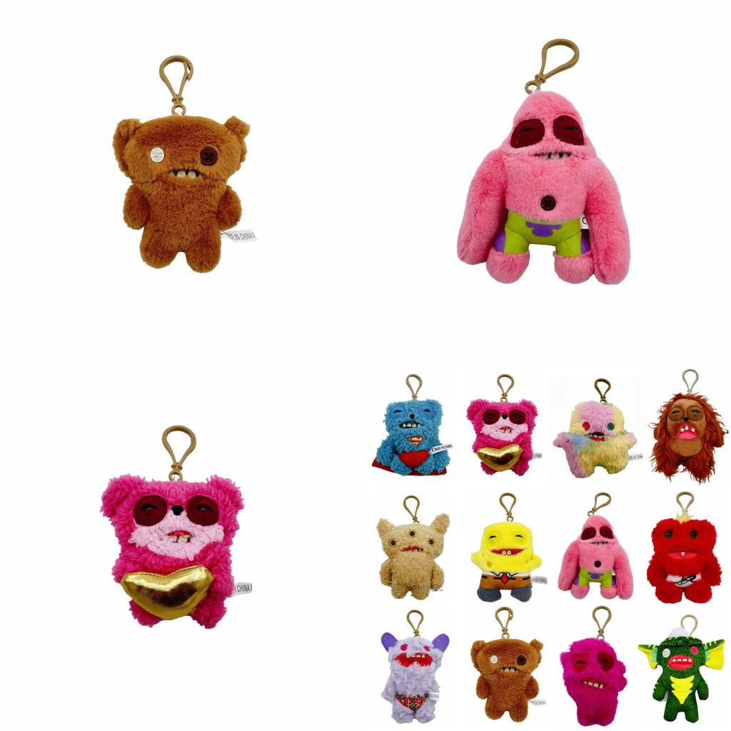 Fuggler Monster Plüsch Schlüsselanhänger mit Zeichentrickfigur für Kinder und Dekoration