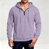 Casual Heren Sweatshirt met Kwartrits en Capuchon voor Dagelijks Gebruik