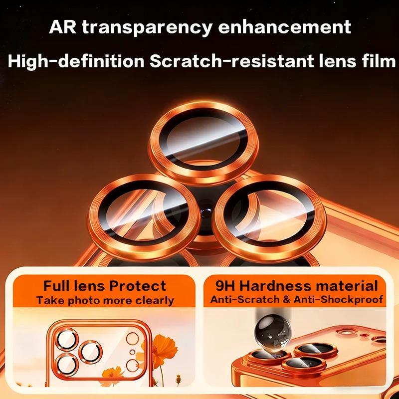 Luxury Plating Magnetic Clear Phone Case For iPhone 17 16 15 14 13 Pro Max 17 Air For Magsafe Lens Protection Shockproof Cover