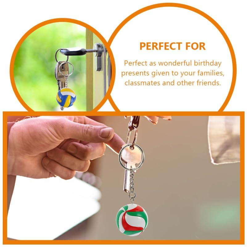 ABOOFAN Set of 2 Volleyball Keychains, Alloy Leather Bag Charms, Keychains, Perfect Gifts for Sports Fans