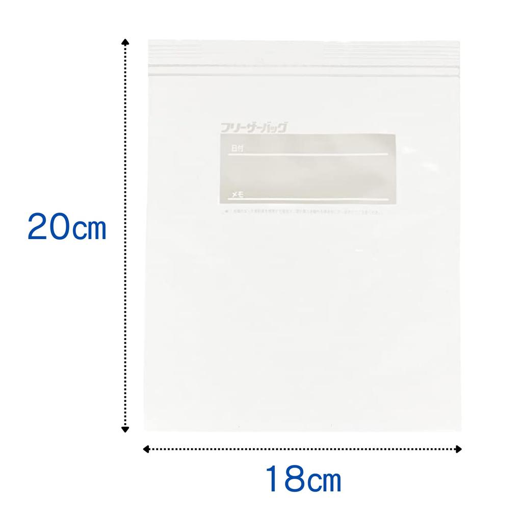 Värdepack med 100 Dainichi Sangyo Plenty of Frozen Preservation Fryspåse 100 Stycken Stycken x 2 18cm x 20cm Dubbel Zip Transparent Färsk