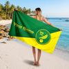 Norwich City Custom Beach Towel, Personalized Name Text Print, Football Logo Soft Quick‑Dry Towel Holiday Gift