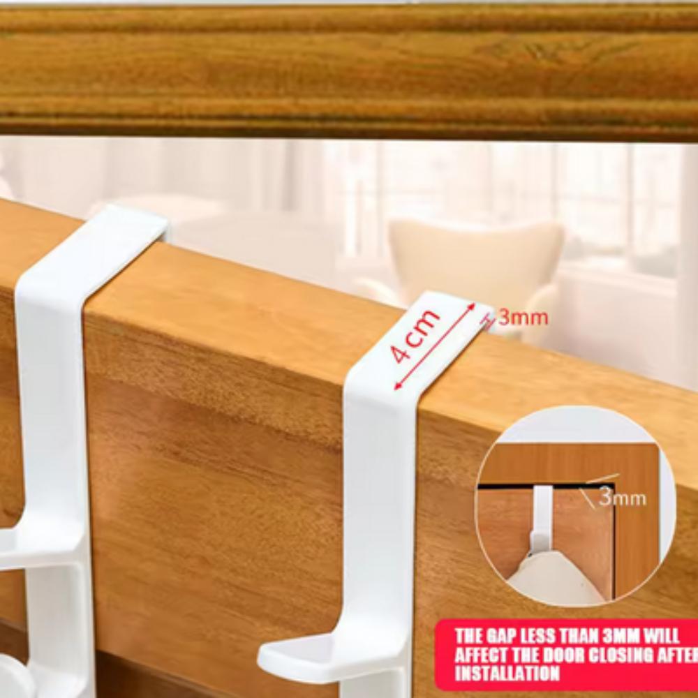 1/2/3/4PCS No Punch Door Hanging Behind Bedroom Door Hanging Strong Coat And Hat Rack Storage Rack Bathroom Clothes Hanger
