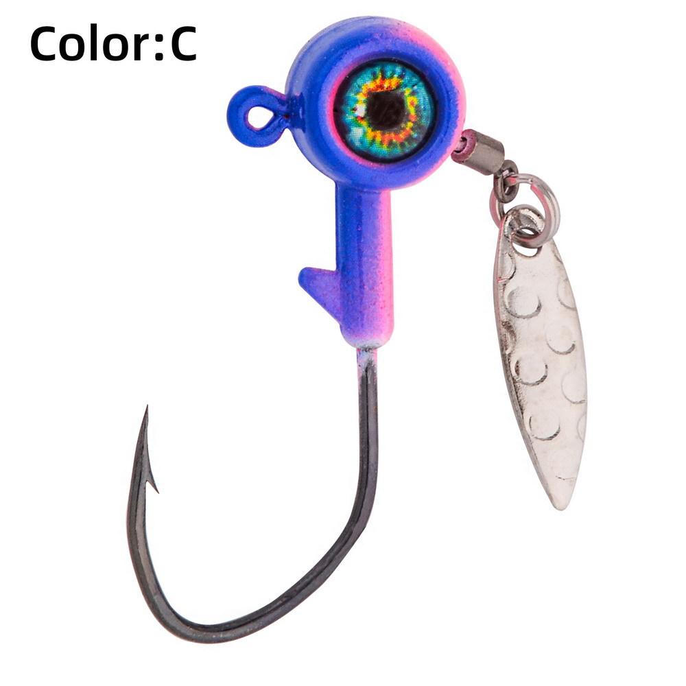 Anti-Snagging Soft Lead Head Jig Hook with Weight 1.75g-7g for Lure Fishing Ocean Beach Use