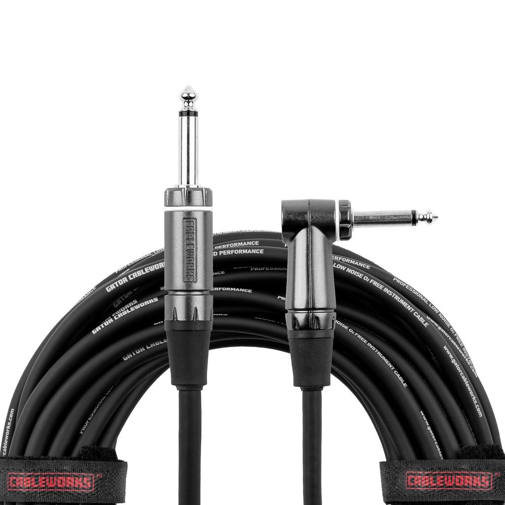 Cableworks by Gator Cases Composer Series Shielded Cable for GuitarBass (30ft SL) GCWC-INS-30RA
