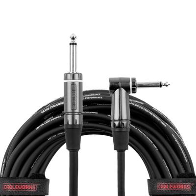 Cableworks by Gator Cases Composer Series Shielded Cable for GuitarBass (30ft SL) GCWC-INS-30RA