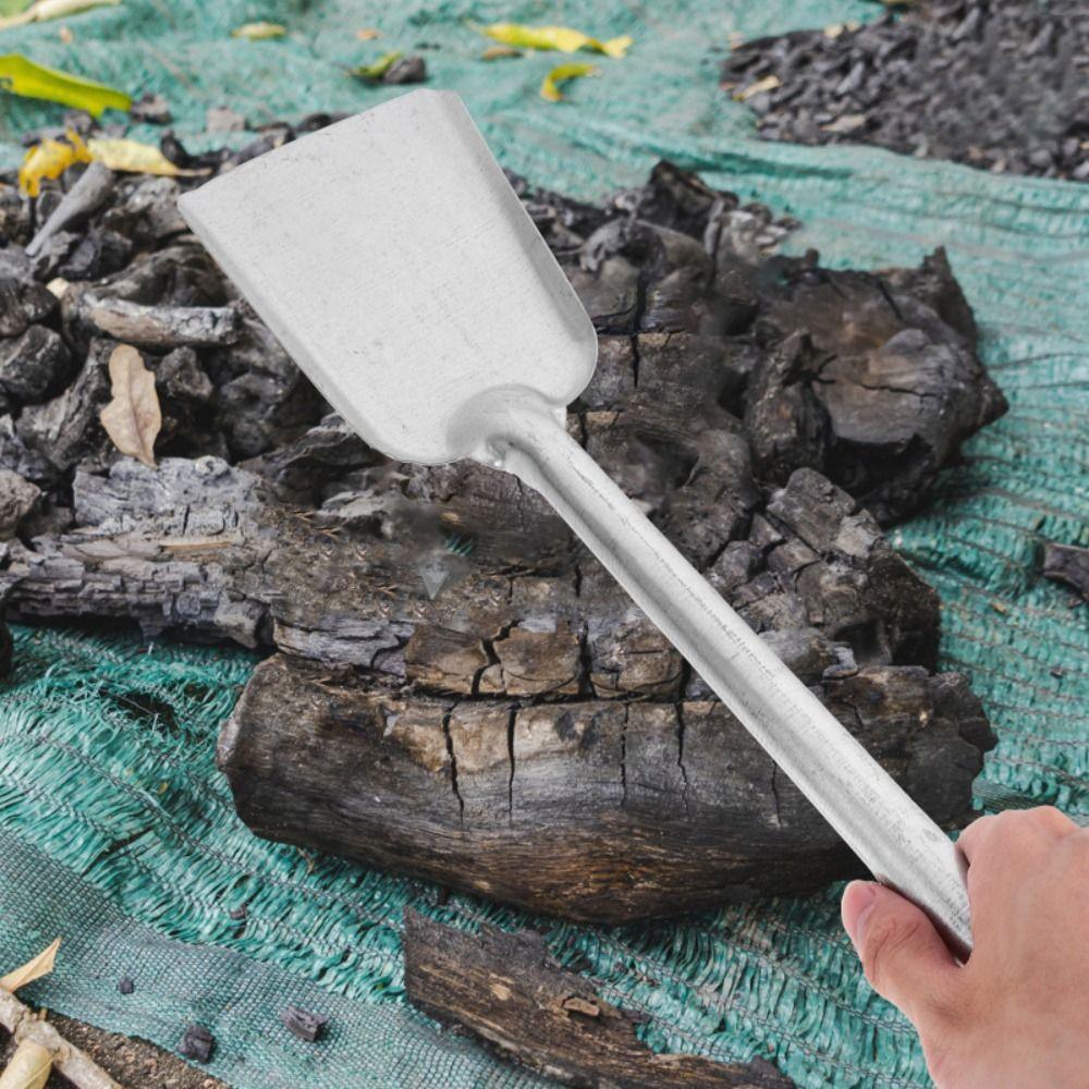 

Iron Slag Shovel Stove Shovel Useful Long Handle Coal Ash Shovel Easy to Store Coal Shovel Kitchen срібний