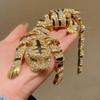 New Vintage Hyperbole Rhinestones Large Tiger Leopard Shoulder Decor Brooches Men Women Unique Design Party Jewelry Accessory
