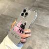 Pink Black Rabbit Suitable for Apple 17Pro Cat Ears Air Mobile Phone Case IP16 Transparent 15 Cute 14 Anti-drop 13 Soft