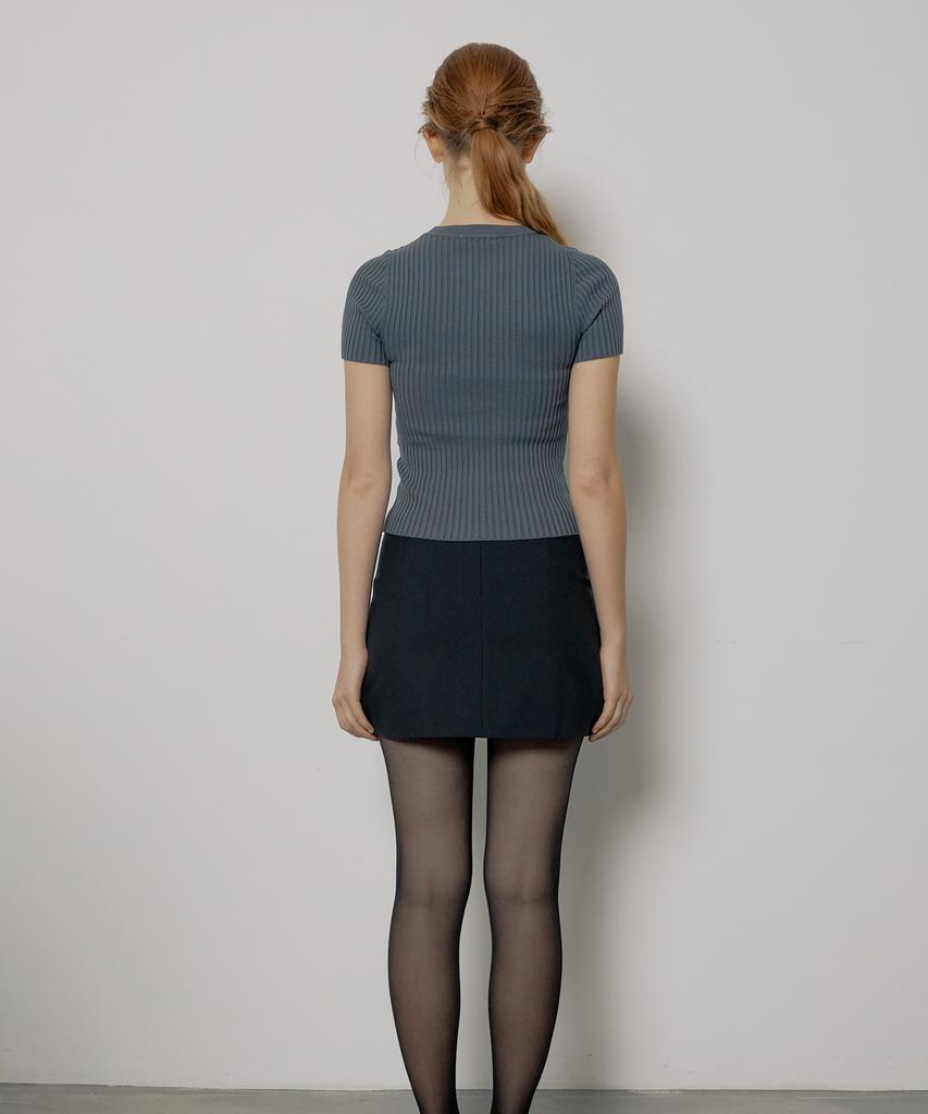 Moseullu Viscos Knit Top (Grey)