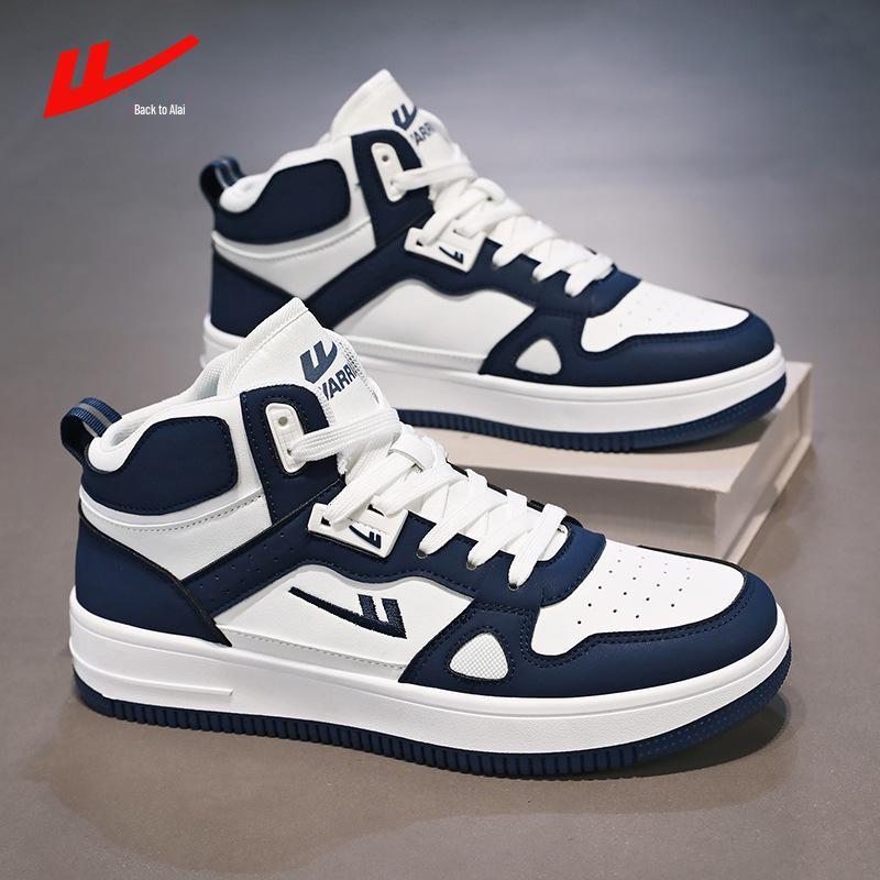 Warrior Men s High-Top Sneakers: 2025 Autumn/Winter Trend, Versatile Youth Sports & Casual Mid-Top Shoes Size 43 114