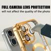 Capa Magnética de Proteção Total Para iPhone 16 15 14 13 12 11 Pro Max Capa Para Carregador Sem Fio Magsafe Com Protetor de Lente da Câmera