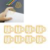 100Pcs Cup Shape Cute Paper Clips Plastic-coated Metal Small Paper Clips  Office Supplies