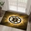Boston Bruins Design Křišťálový Sametový Koberec Útulný Ne?Protiskluzová tištěná předložka do ložnice, obývacího pokoje, předsíně